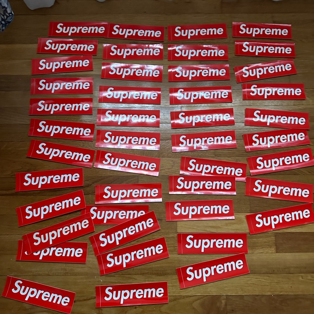 Supreme Red Box Logo Sticker Lot